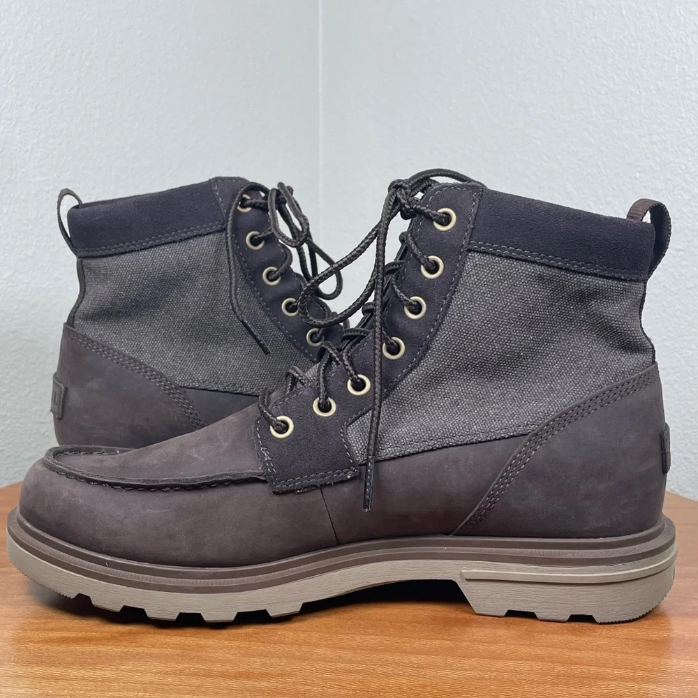 Sorel Men's Carson Moc Waterproof Boot Lace Up Full Grain Leather Brown Size 8
